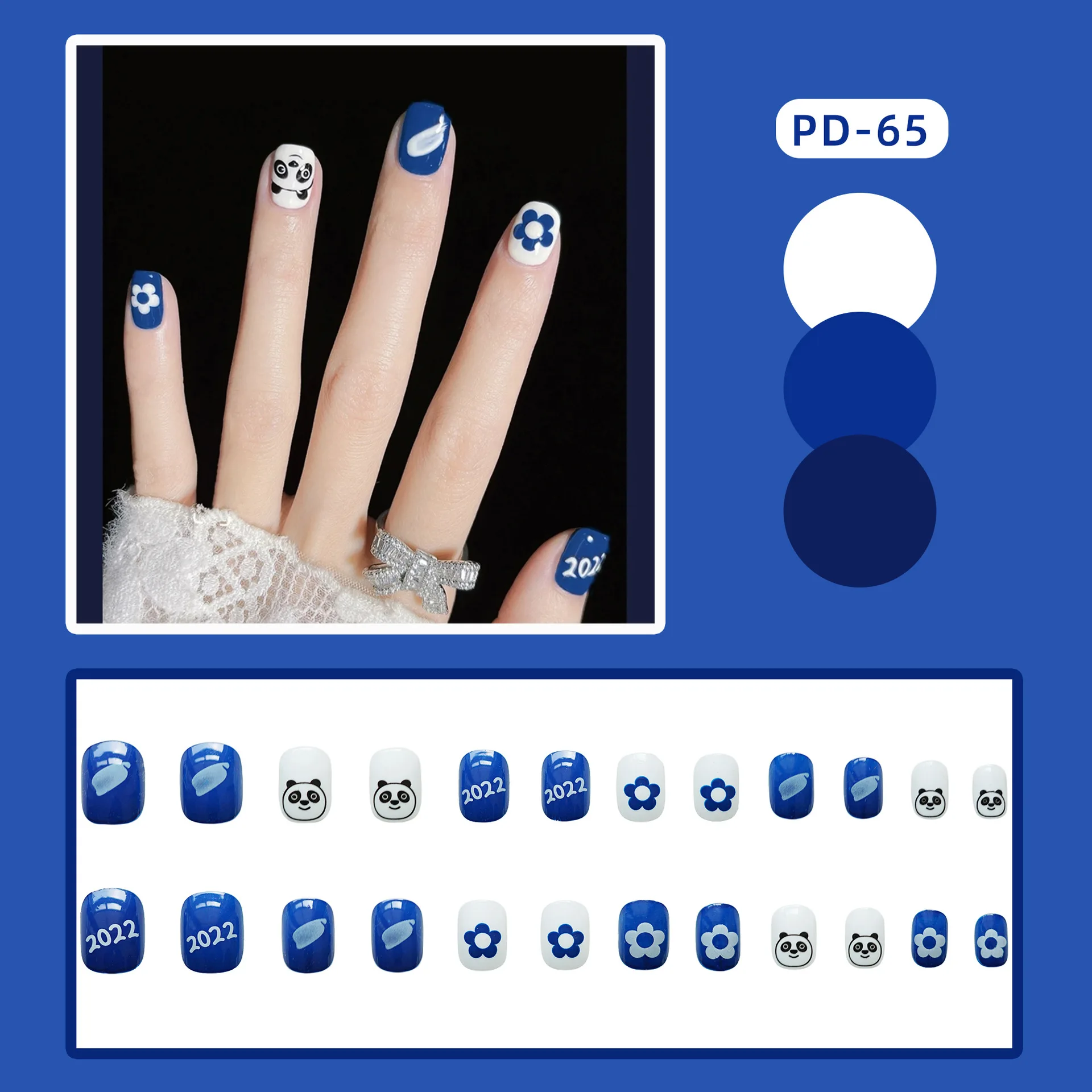 24Pcs/Set Fancy Curry Plaid Fashion Design Wearing False Nails Full Cover French Acrylic Press on Nails Vintage Fake Nails Tips