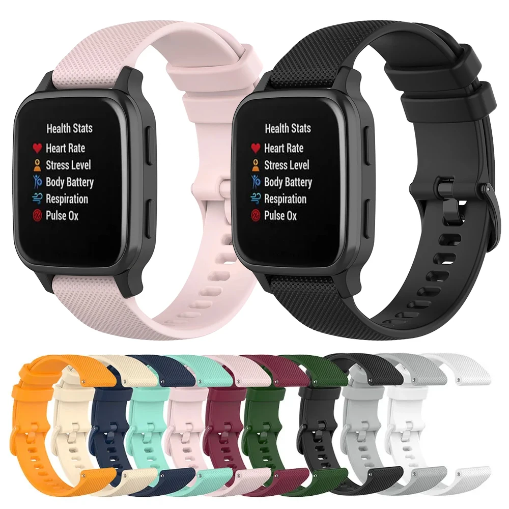 Bracelet de montre en Silicone pour montre connectée Garmin venu sq/sq2/musique, 20mm, pour Xiaomi Haylou LS02