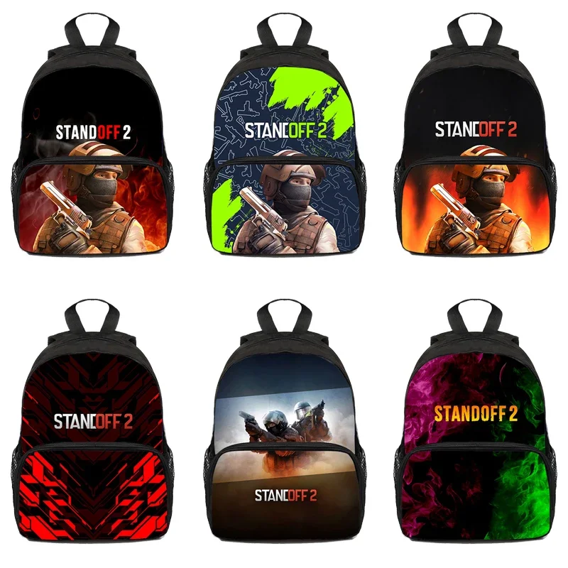 12/16Inch Mochila 3D Standoff 2 Backpacks Boys Shooting War Game Back To School Bags Children Canvas Cartoon Book Bag Girls New