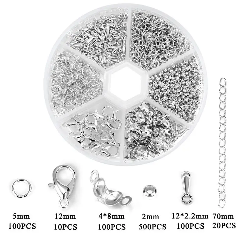 DIY Jewellery Making Kit with Lobster Clasp & Jump Rings