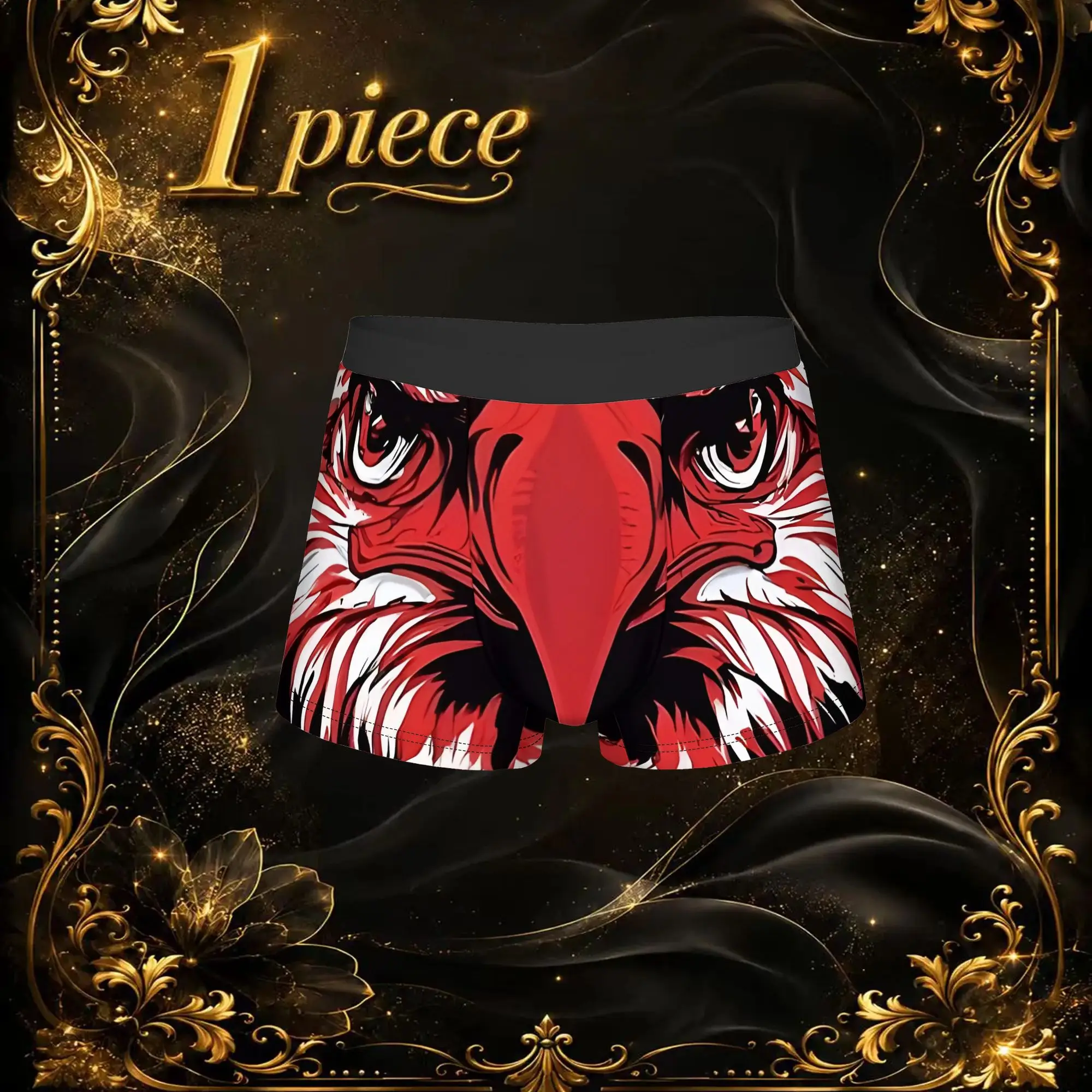 1pc Popular Red Eagle Apron boxers  adults  Breathbale Panties Men's Underwear Print Shorts Boxer Briefs