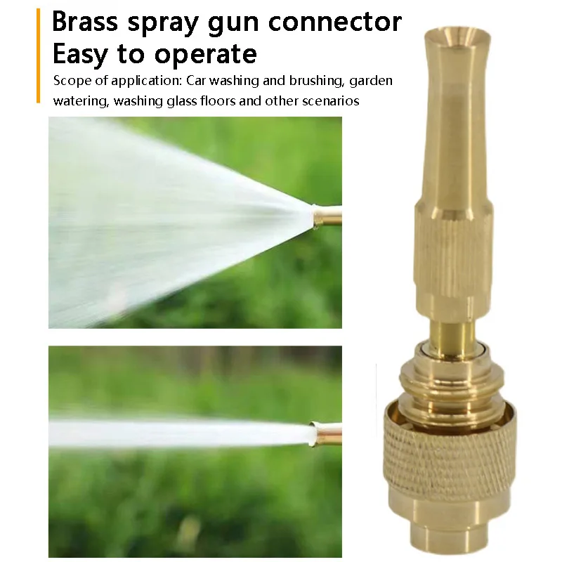1/2''3/4'' Universal Water Pipe Direct-injection Water Gun Spray Gun Copper Nozzle Irrigation Watering Flower Car Wash Sprinkler