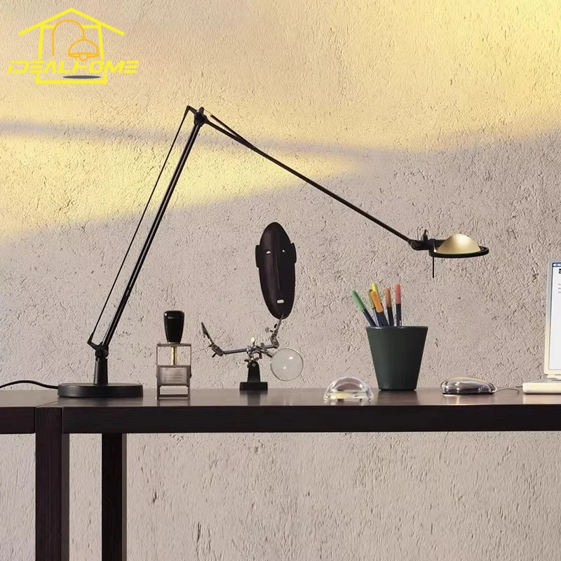 Culbuteur mécanique réglable lampes de bureau industriel noir/Chrome LED éclairage intérieur chambre étude Studio étude barre de lecture