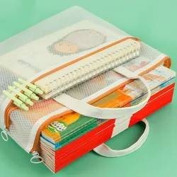 Sac Transparent à Double Couche pour Documents, Dossiers de Fichiers de Grande Capacité, Portable, Classement de Sujet, Produits de Classement pour Travaux Manuels, 1 Pièce