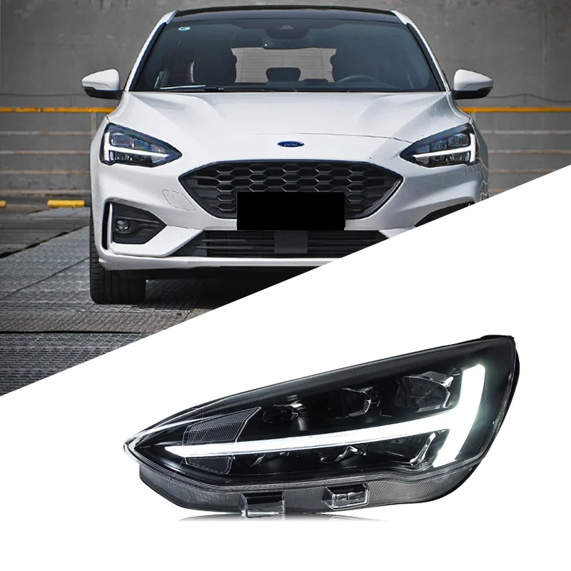 Suitable for Ford Focus 2019-up headlight assembly modified LED light guide daytime running lights LED streamer steering de