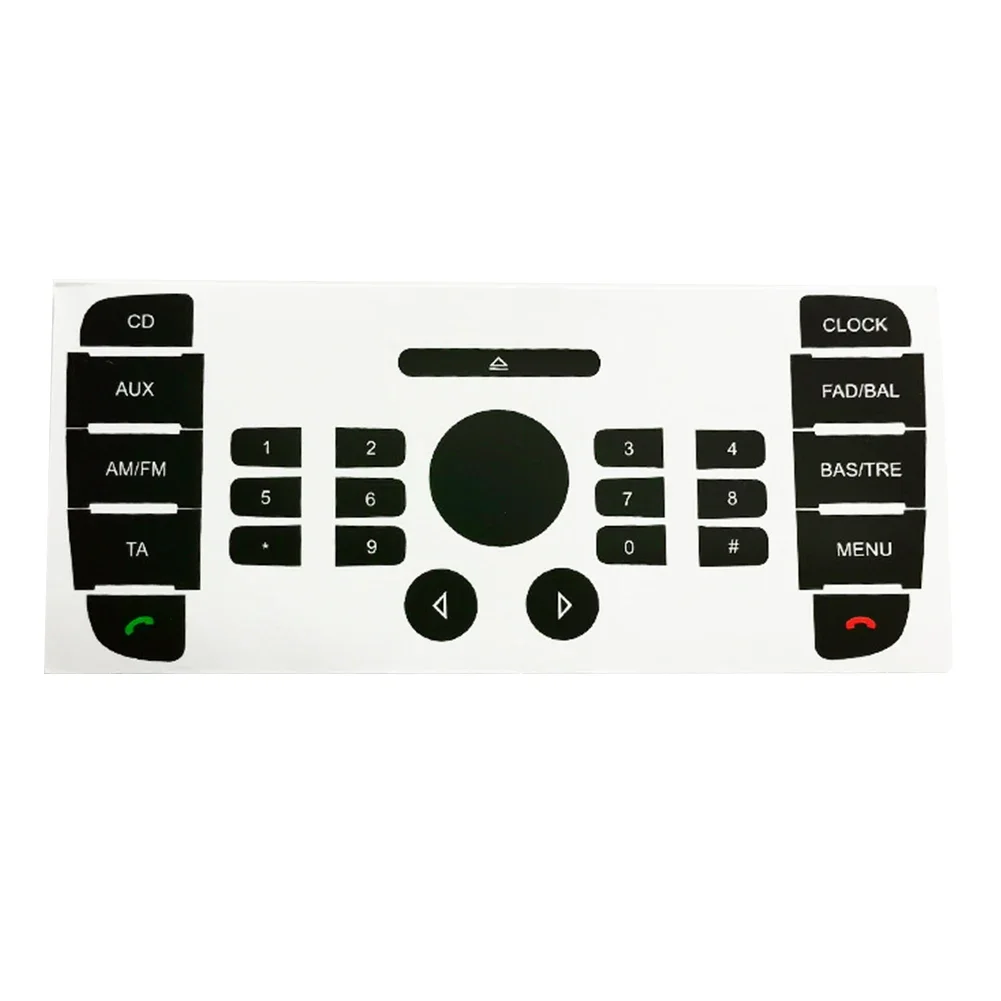 Decal Sticker Button Repair Decal Sticker Auto Parts Black Car Accessories High Grade Vinyl Push Button Replacement