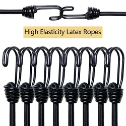 2/6/8Pcs Latex Elastic Bungee Cord Set Tied Rope High Elasticity Luggage Straps Rope for Bikes Tie Downs Camping & Cars Cord Tie