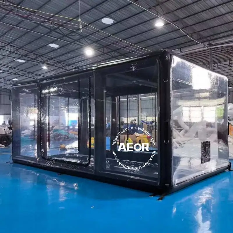Hochwertige, werkseitig angepasste Outdoor-Rahmen-Garage, transparente aufblasbare Auto-Zelt-Fahrzeugabdeckung zum Verkauf