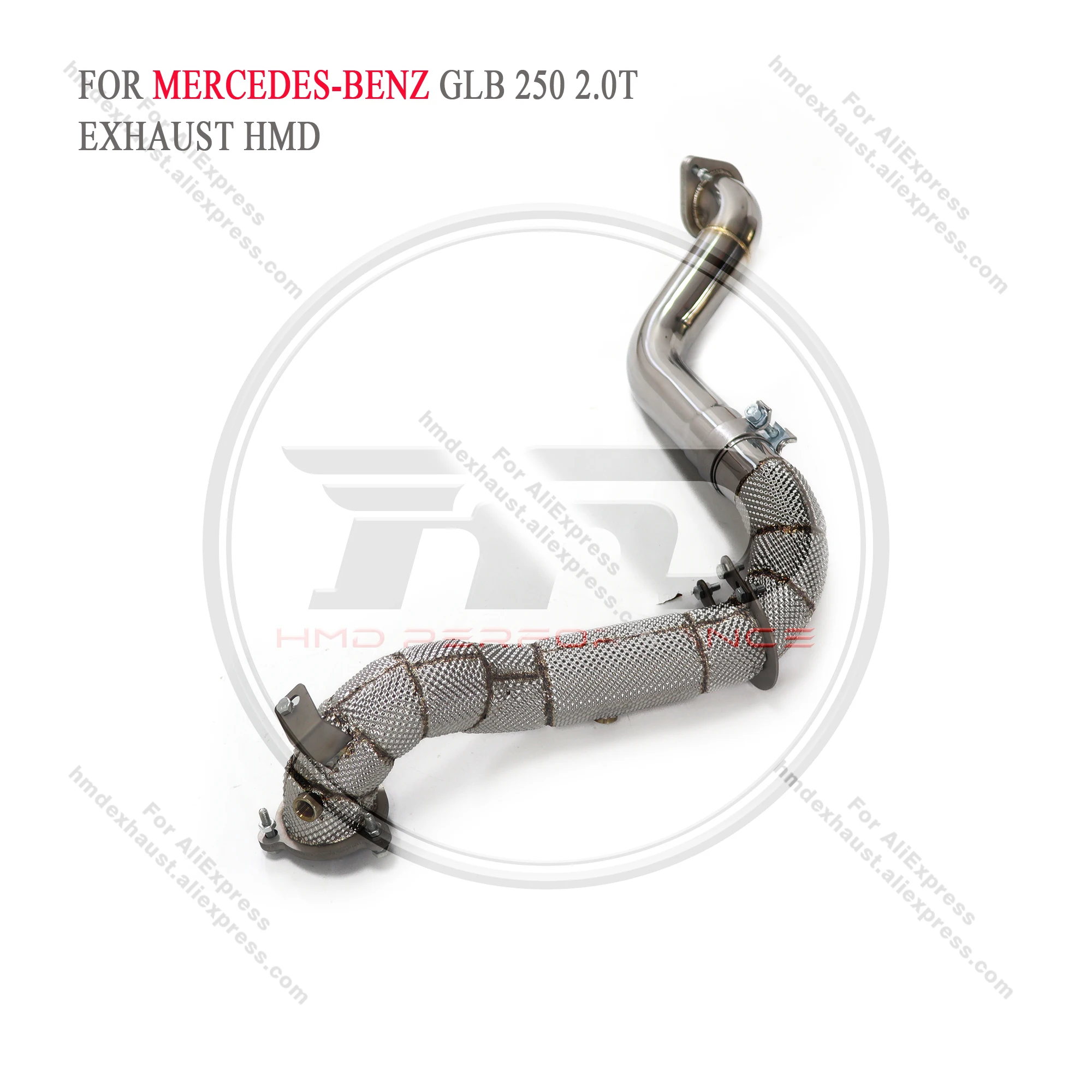 HMD Exhaust System High Flow Performance Downpipe for Mercedes Benz GLB 250 2.0T With Heat Shield