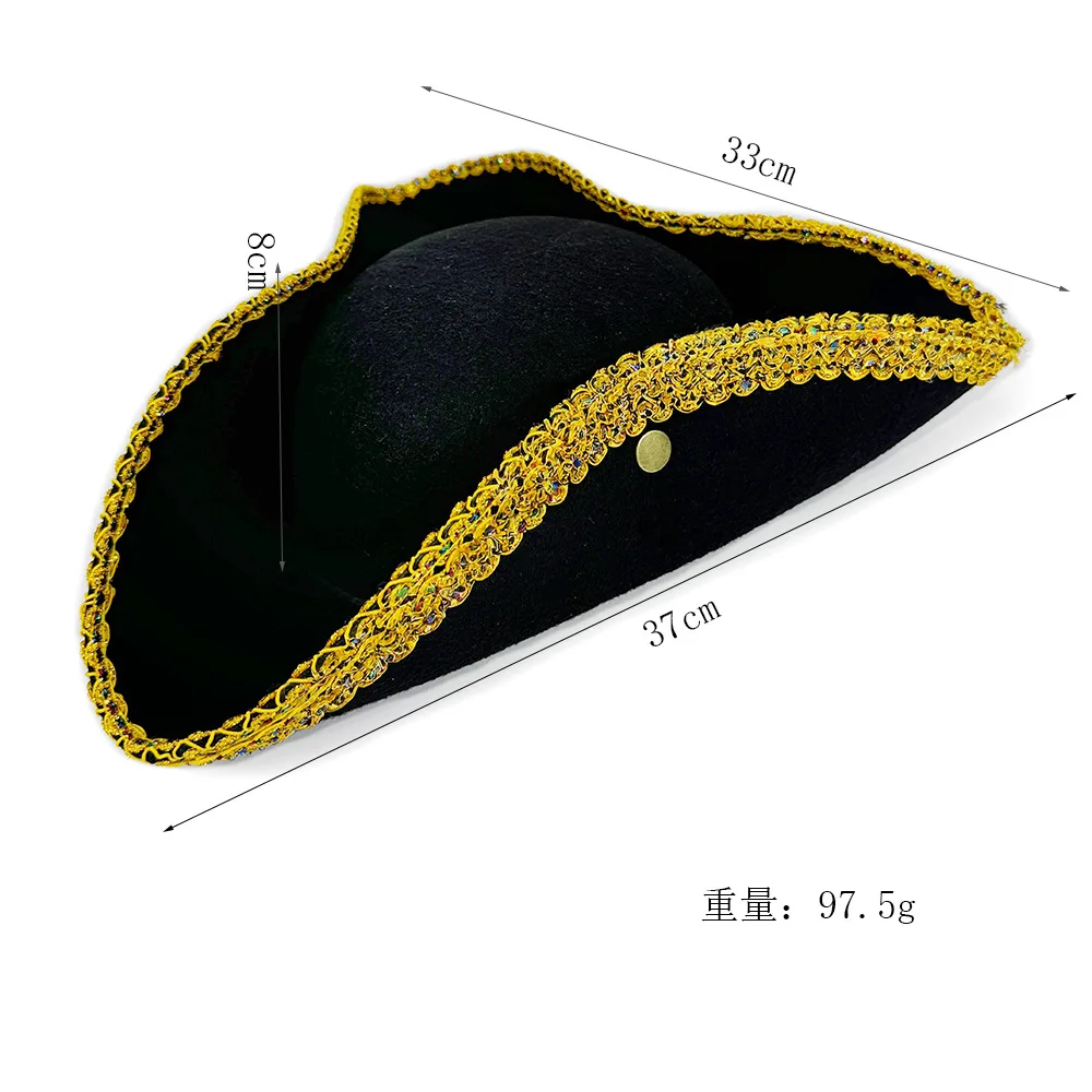 Chapeau de Pirate Cosplay drôle pour hommes, chapeau tricorne Unique pour adultes, chapeaux de capitaine pour jeu de rôle, casquettes de Performance, casquette de déguisement de fête de mascarade