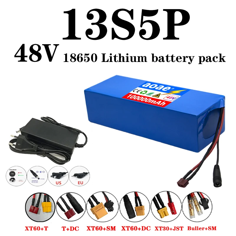 

Original 13S5P 48V 100Ah Electric Vehicle Lithium 13S5P Battery Pack Is Suitable for Electric Scooter Mountain Bike 250-1000w