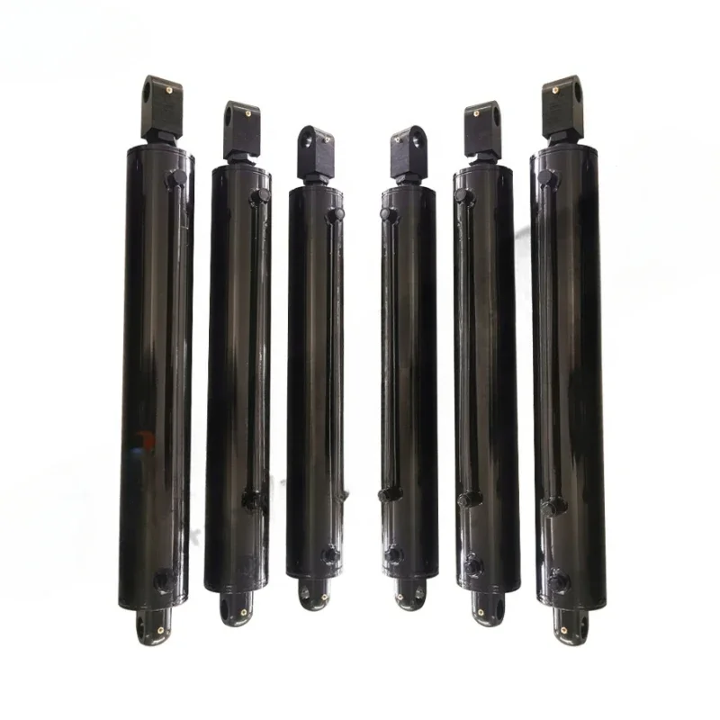 telescopic hydraulic cylinder double acting jack with long stroke with hydraulic lock for lifting