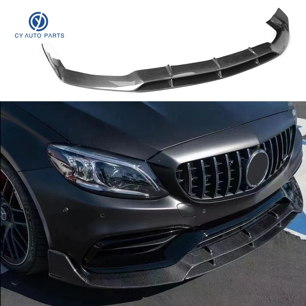 B Type Splitter Lip Car Carbon Fiber Front Bumper Lips Spoiler For Mercedes Benz C Class C63 2016-2016