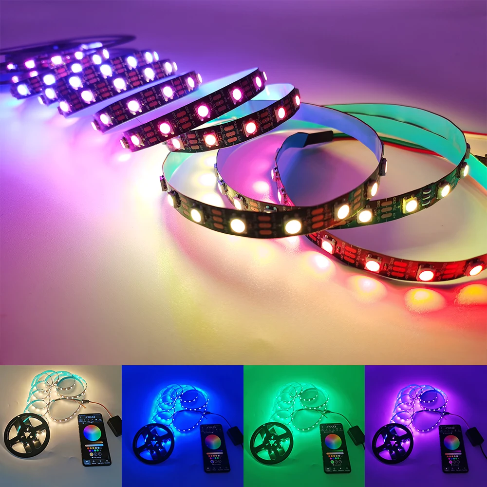 Led Strip WLED ESP32 S2 Lights RGB 5050 5V Wifi APP Control Flexible Ribbon Color Change Lamp Tape for Room Decoration Backlight