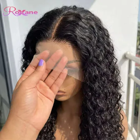 

Парик Roxane 13x4 13X6 без клея, с HD-кружевной застежкой, из бирманских кудрявых волос Deep Wave, для женщин, готовый к носке, предварительно нарезанный, без клея, из натуральных человеческих волос
