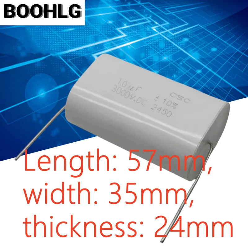 

1PCS high voltage pole-free inductive film capacitor 3000V 1uf