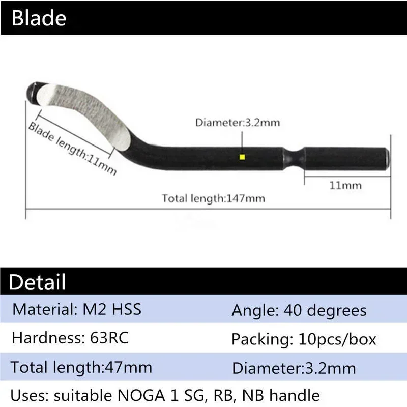 Handle Burr Metal Repair Deburring Tool Kit NB1100 Router Bit Rotary Deburr BS1010 Blades Remover Hand Tool For Wood Plastic