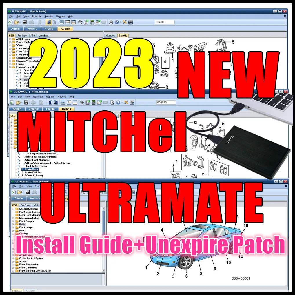 

2023 MITCHel ULTRAMATE 7 COMPLETE ADVANCED NEW MITCHel ESTIMATING SYSTEM + patch for unexpire with install video+remote install