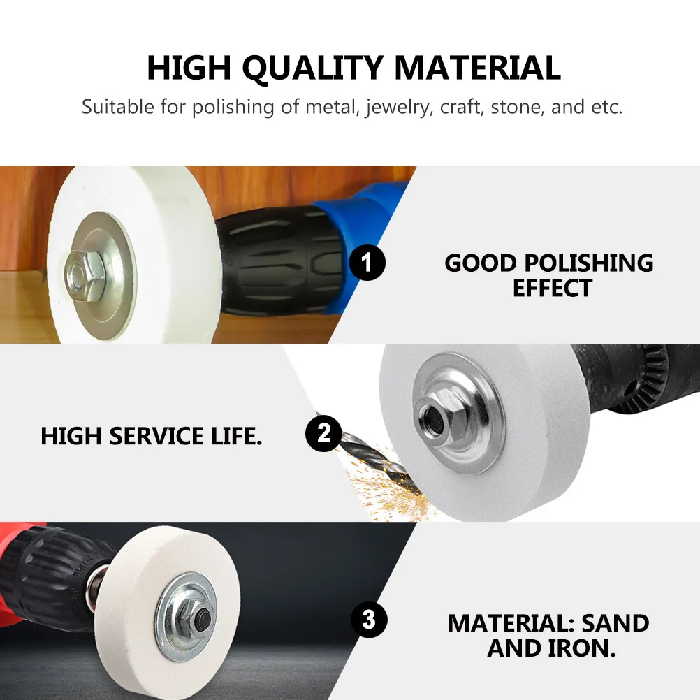 금속 연마용 화이트 코런덤 그라인딩 휠 샌딩 디스크 전기 드릴 연마 키트 그릿 휠 도구 액세서리
