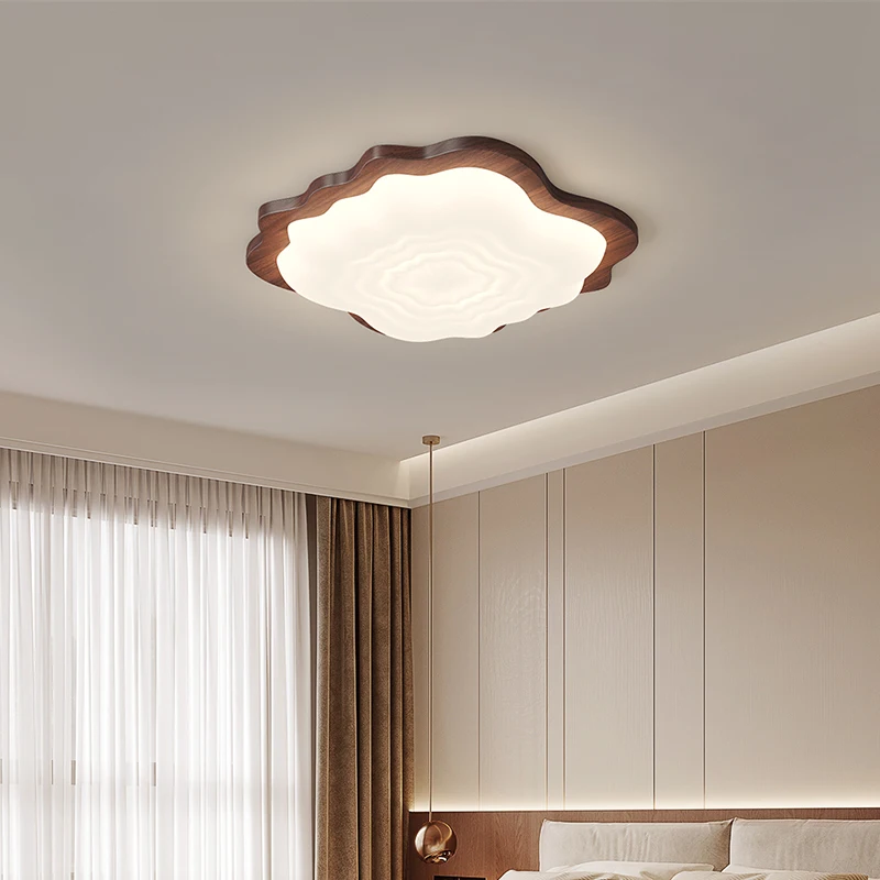 Rosewood LED Ceiling Light Bedroom Lighting Woodiness Living Room Balcony Indoor Pendant Lights Modern Home Interior Decor Lamp image 2