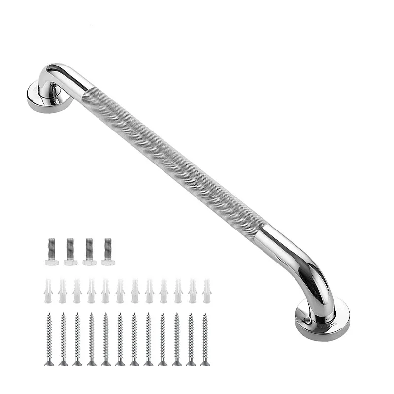 High quality stainless steel bathtub toilet handrail shower safety support handle towel rack image 6