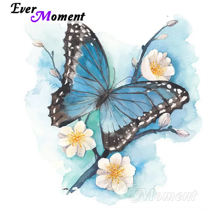 

Butterfly Flower Full Square Drill Picture Mosaic Ever Moment Diamond Painting Embroidery Needlework Handmade S2F718
