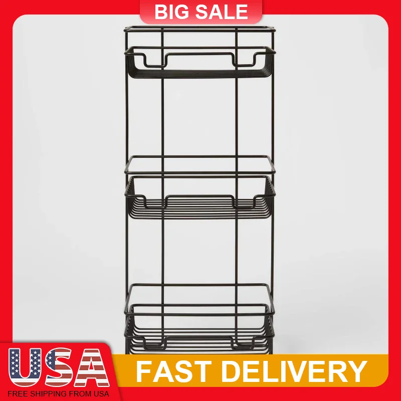 

3 Tier Shower Caddy Bathroom Storage Organizer Space Saving Waterproof Rustproof Hanging Tower for Shampoo Conditioner