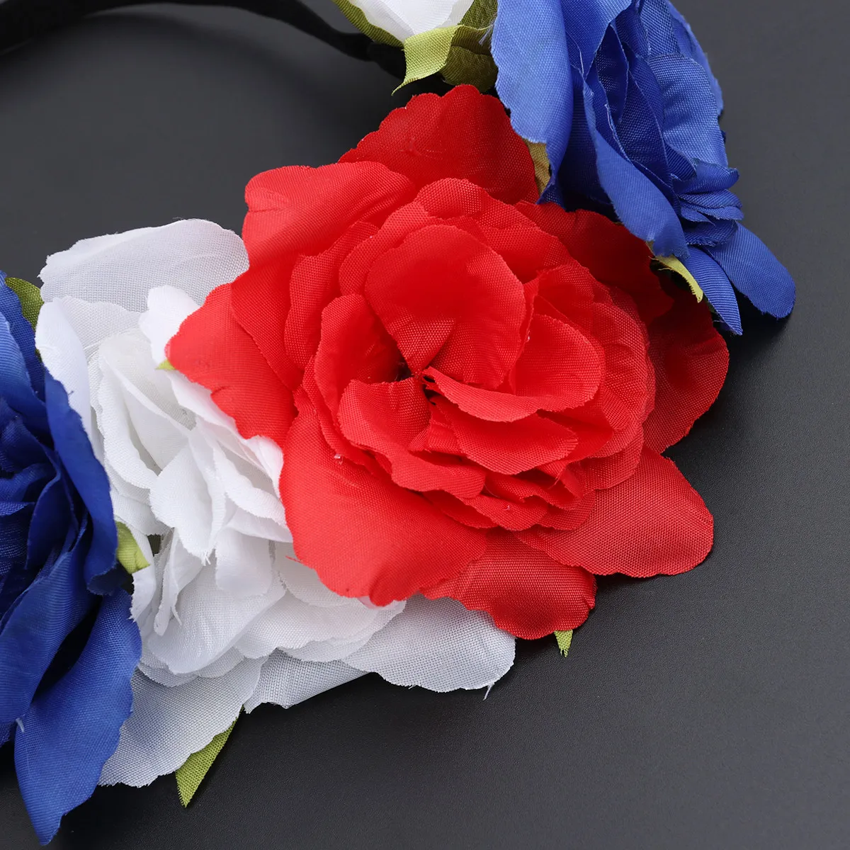 

Fourth July Hair Accessories Floral Wreath Headbands American Women Flower Flag