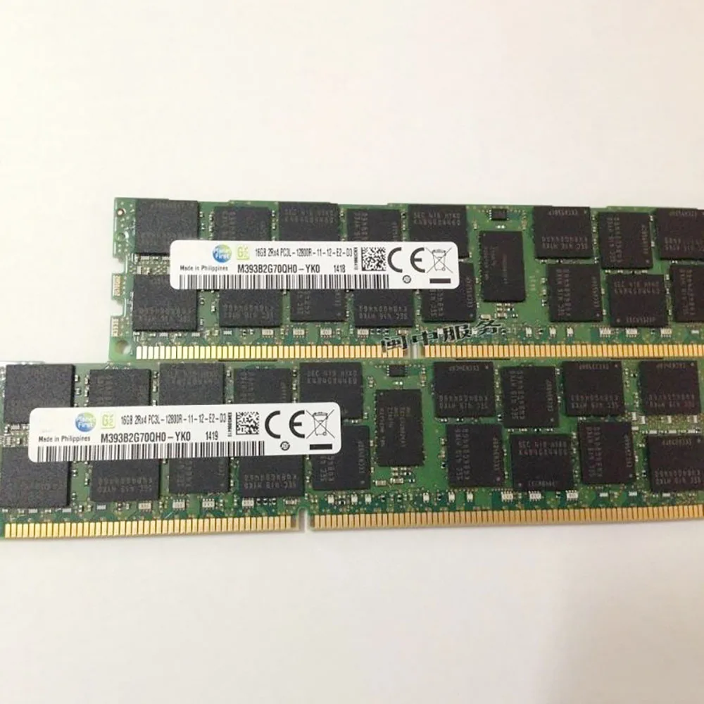 Server Memory for Samsung 16G 2RX4 PC3L-12800R M393B2G70DB0/M393B2G70QH0,1 piece