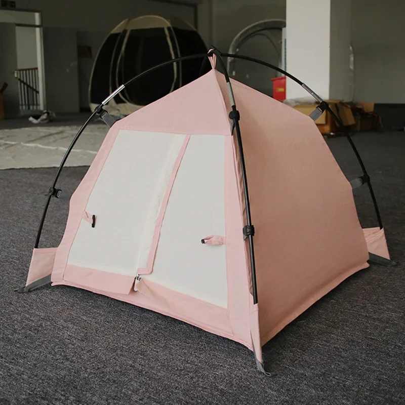 Factory Wholesale Pink Breathable Customizable Cold Proof Warm Camping Cat Dog House Pet