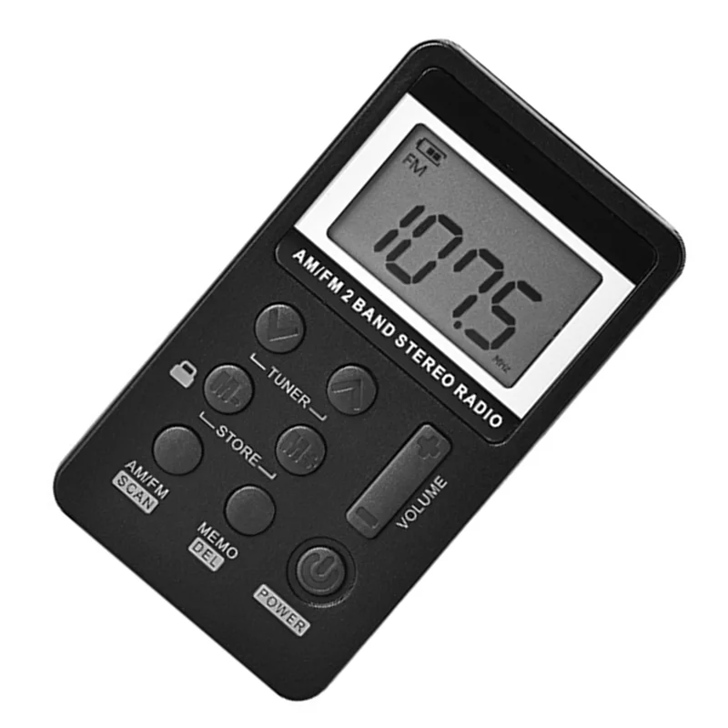 B29C-Portable FM Radio With Earphones, Digital Display, And Rechargeable Battery For Travel