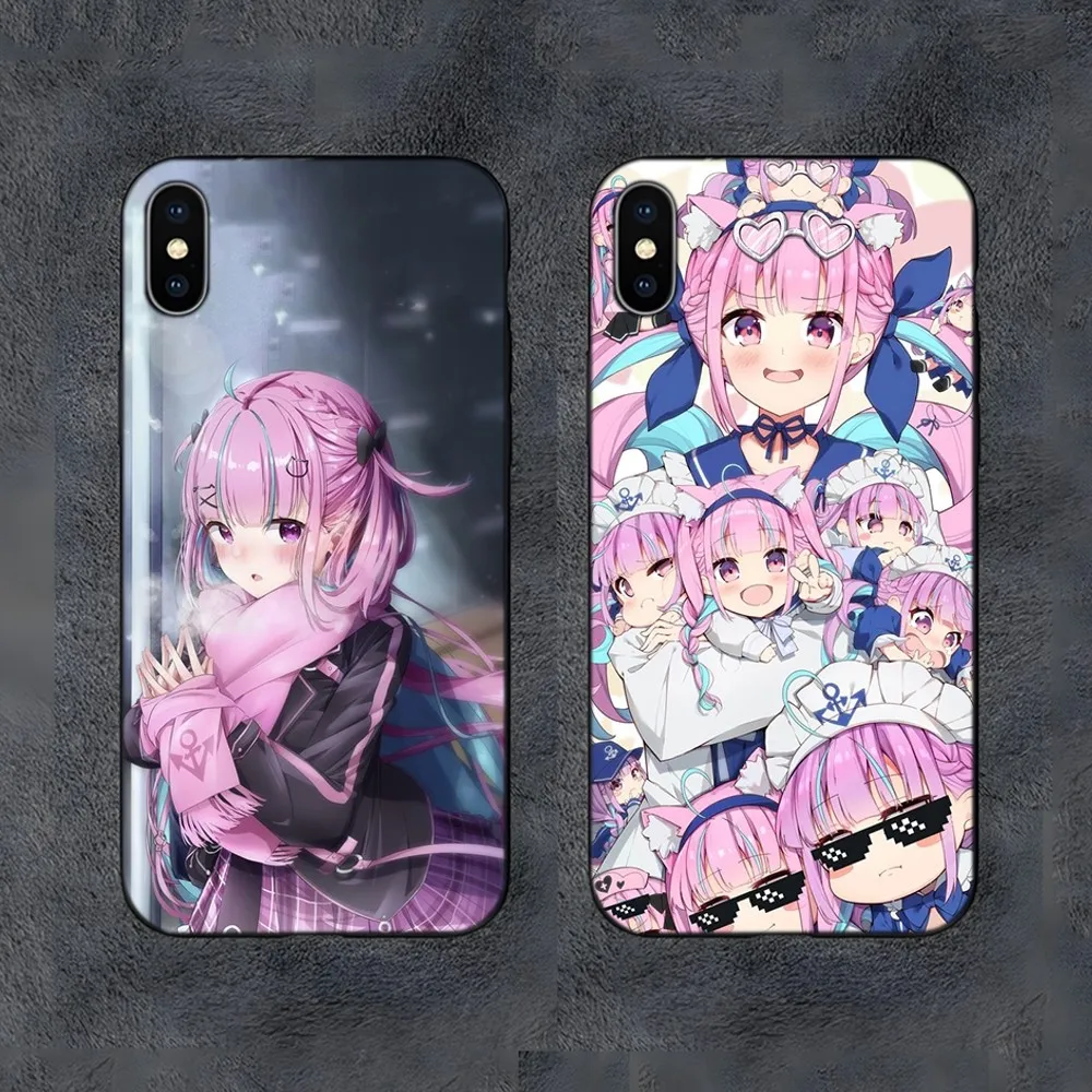

Minato Aqua Neko Phone Case For Samsung S24,S21,S22,S23,S30,Ultra,S20,S30,Plus,S21 Fe,10,9,5G Silicone Cover