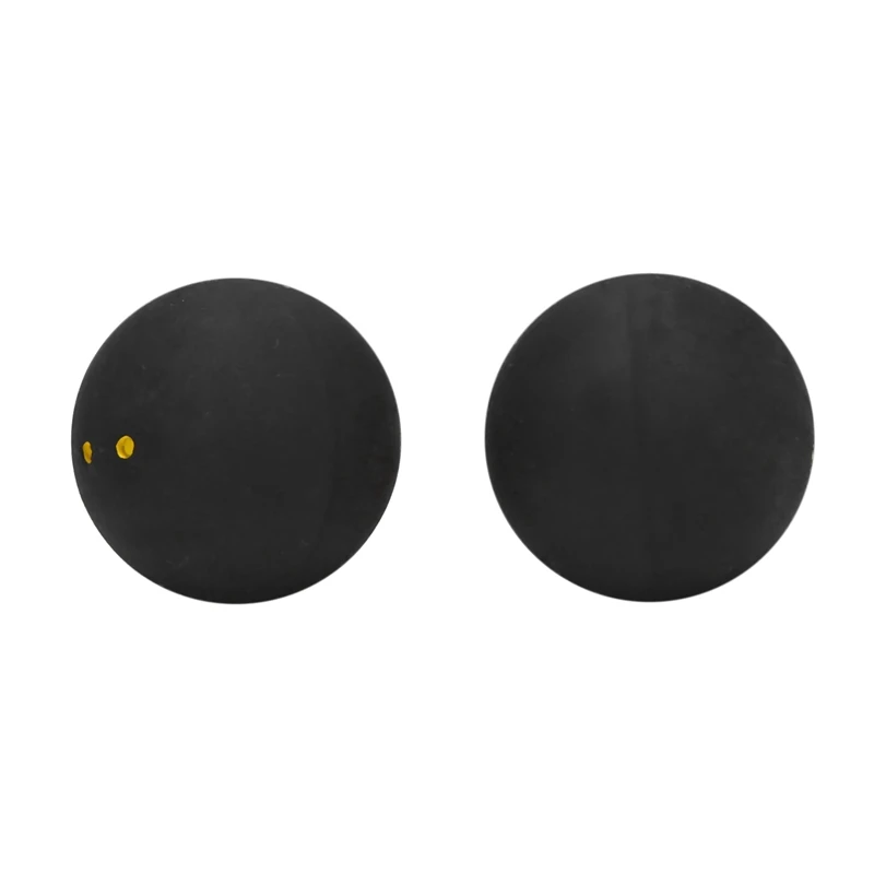 Squash Ball Two-Yellow Dots Low Speed Sports Rubber Balls Professional Player Competition Squash(2 Pcs )