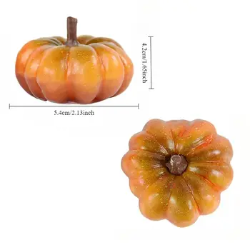 人造南瓜,塑膠仿真蔬菜裝飾品,適用於感恩節、豐收節、家居、農舍風格、DIY手工、派對裝飾 8 最佳銷售 迷你裝飾 - №8