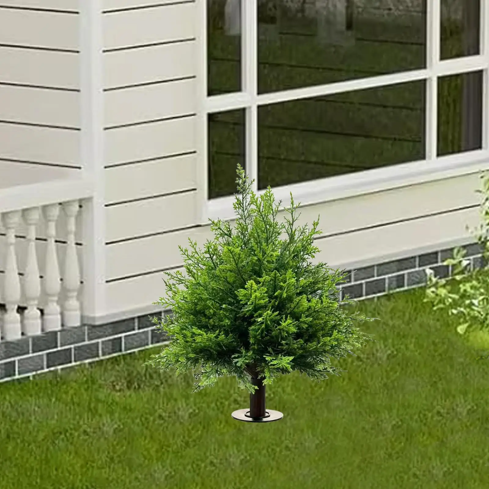 

Artificial Cedar Topiary Tree Sun Resistant for Indoor Outdoor Pathway Lawn