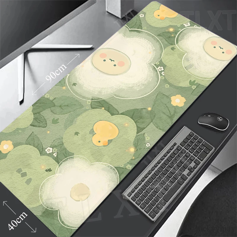 

Cute Desk Mat XXL Gamer Mousepads Green Kawaii Mouse Pad Office Desk Pads Large Mousepad Mouse Mats For Computer Desktop