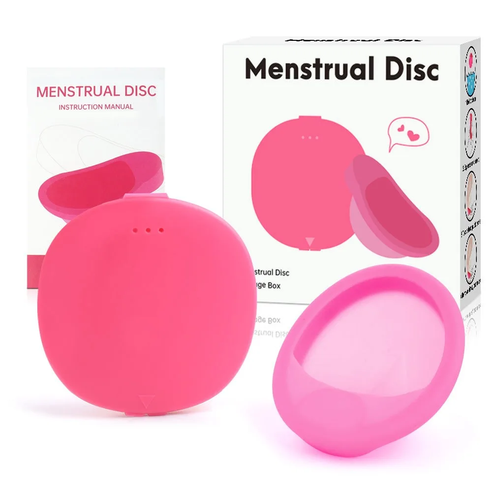 Silicone Lady Cup Reusable Menstrual Disc Accessories Disk With Storage Case Kit Women Health Care Feminine Hygiene