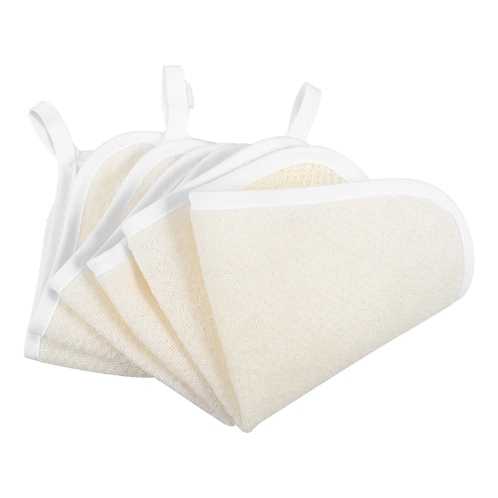 

3pcs Exfoliating Bath Cloth Nylon Wash Sponge Deep Cleaning Skin Scrubber Non Absorbent Remove Dead Skin Effectively Foam