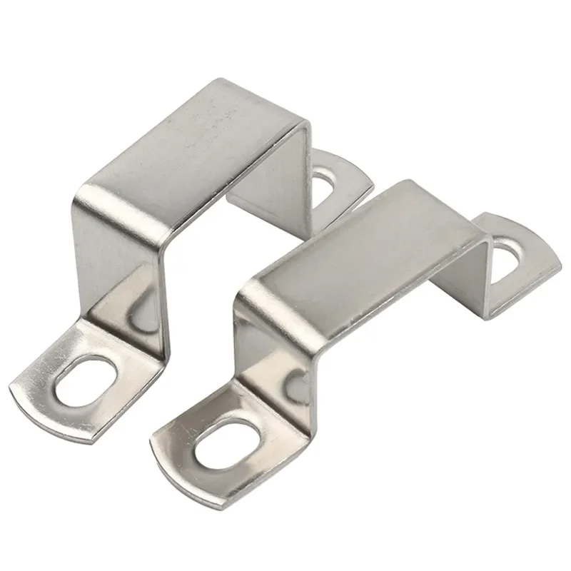 304 Stainless Steel Horseback Saddle Clip Clamp Buckle Throat Hoop Bracket /Thickened Square Rectangular  Tube Card