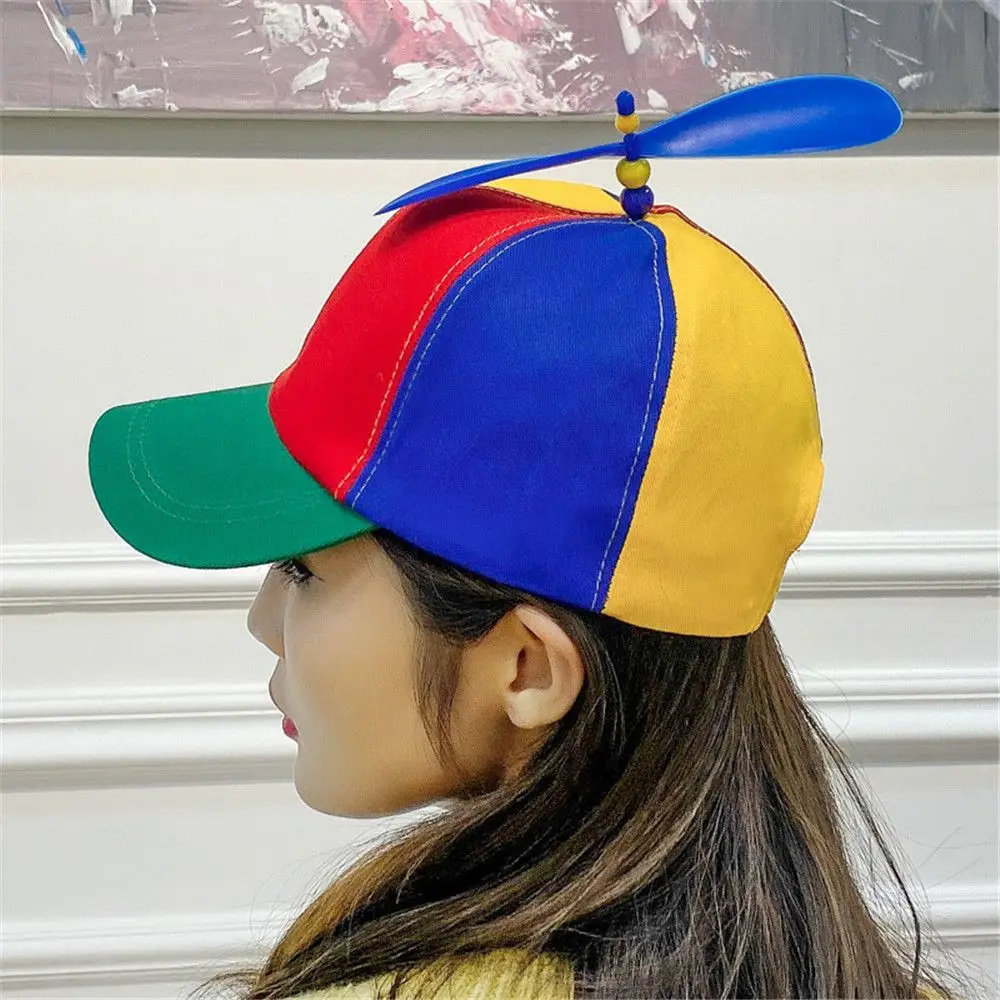 Kids Boys Girls Bamboo Dragonfly Funny Rainbow Sun Cap Snapback Hat Baseball Cap Adventure Dad Hat