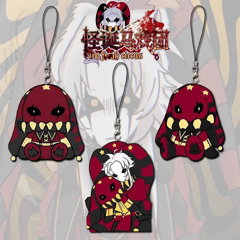 Llavero de Acrílico de Pierrot de The Freak Circus, Colgante de Payaso Joker, Cadena para Teléfono, Accesorio, Adorno, Atrezzo