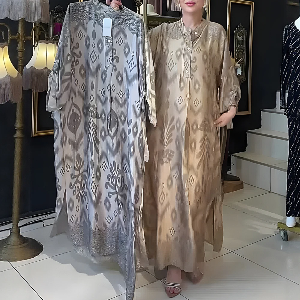 فستان نسائي بأكمام طويلة، فستان خريفي جديد مطبوع من أوروبا والولايات المتحدة