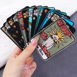 Tier Tarot Patch Eisen auf Patches für Kleidung Thermo kleber Patches auf Kleidung DIY Nähen Stickerei Applique Schmelz patch