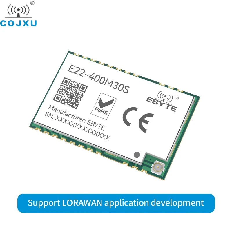 433MHz LoRaWAN SX1268 32M High-Precision TCXO Wireless LoRa Module SPI SMD 30dBm 12km IPEX Stamp Hole Cojxu E22-400M30S Module