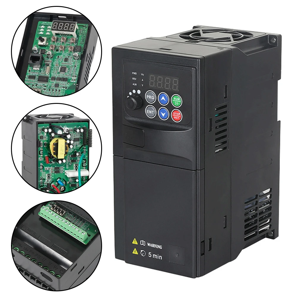 Variable Frequency Drive Input 220V Output 220V VFD Variable Frequency Drive 2.2 KW Motor SpeedController For Water Pumps Fans