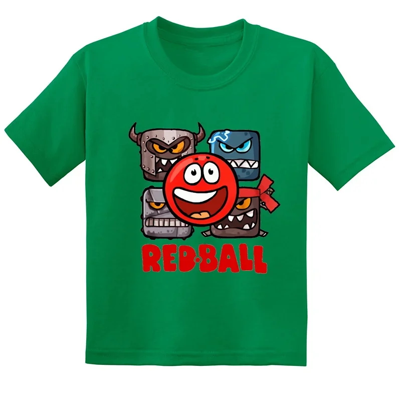 Hot Sale Red Ball 4 Print Cartoon Kids T-shirt Funny Baby Boys Girls Clothes Summer Casual Children Cotton Short Sleeve T shirt