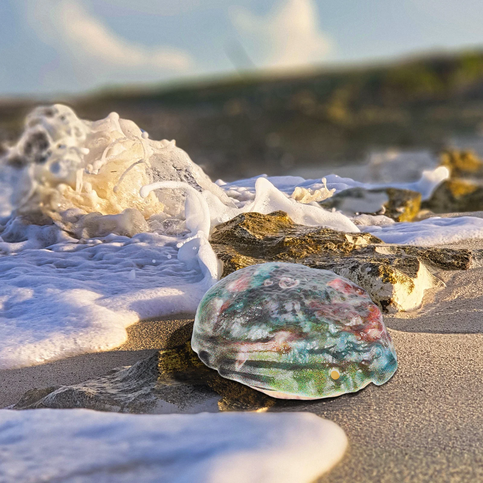 Push Water Gun Abalone Shape Squirter Durable Lightweight Kids Outdoor Pool Beach Play Safe Edges Fake Shell Water for Summer