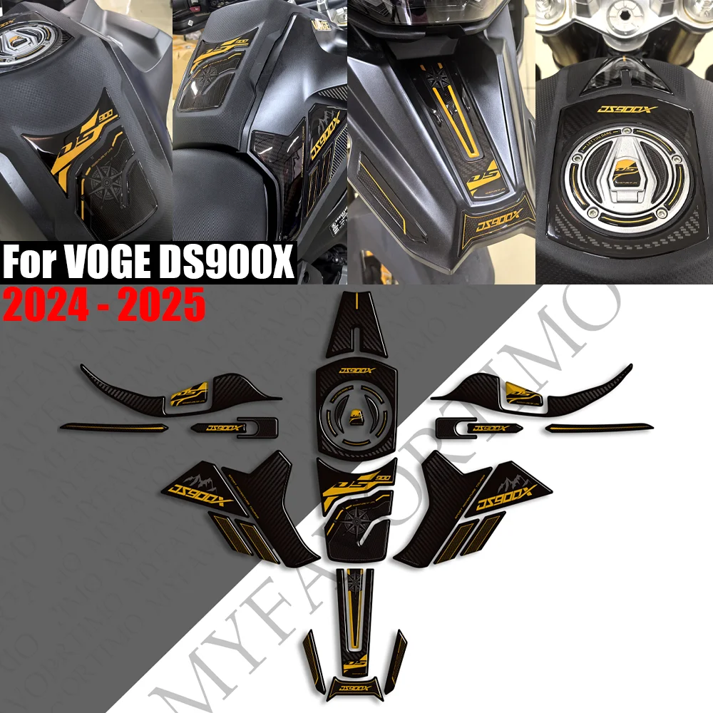 Image of Für VOGE DS900X 900DSX Abenteuer 2024 2025 Motorrad Kraftstoff Tank Pad Aufkleber Moto Epoxidharz Aufkleber VOGEDS900X