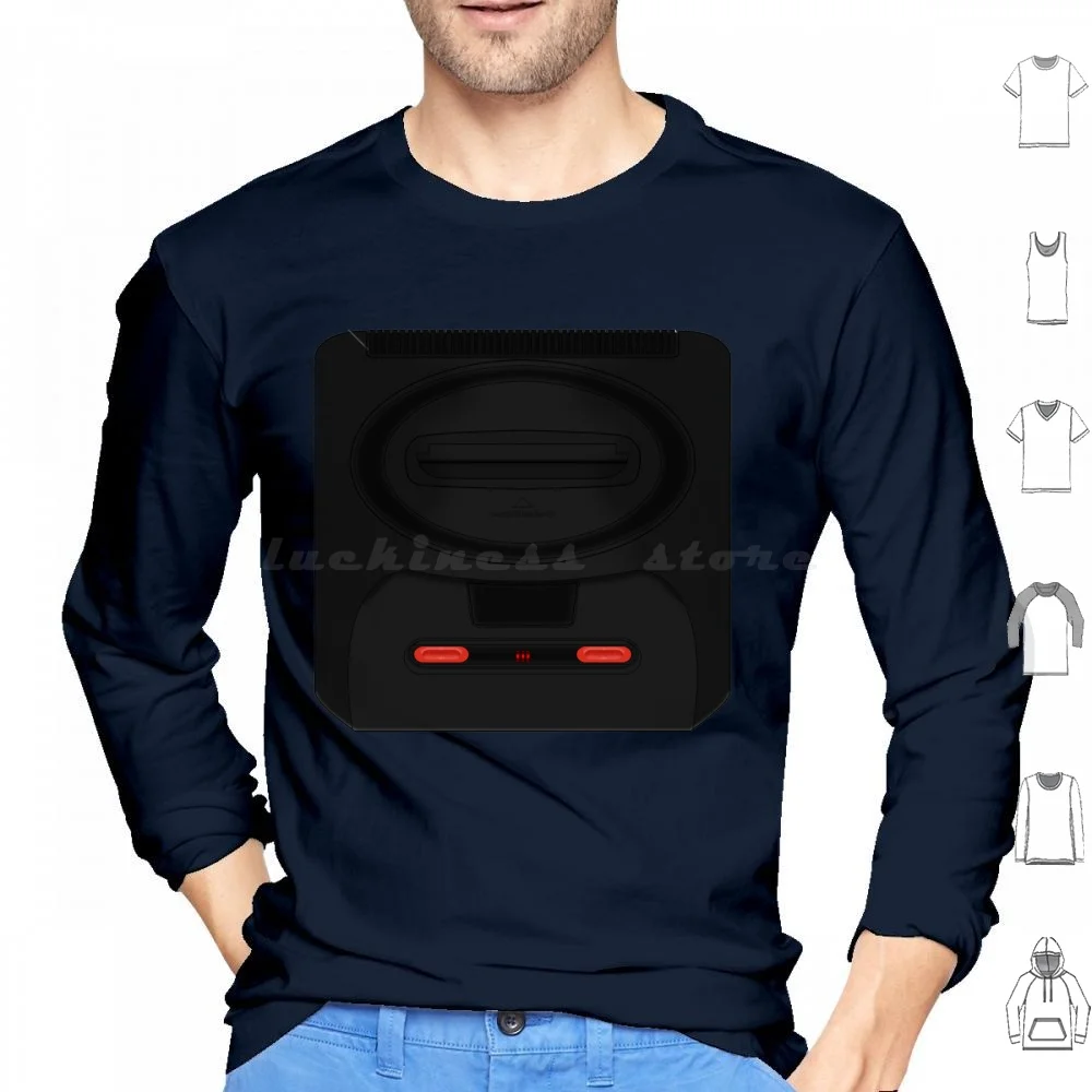 Megadrive / Genesis 2 Inspired Hoodies Long Sleeve Genesis Mega Drive Hedgehog Shinobi Oldskool Gamer Gaming Retro