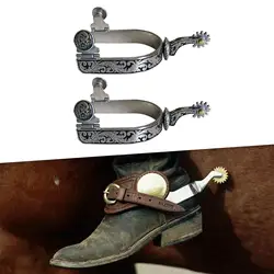 Spcollar de cheval avec équipement pour adultes, équipement de style antique, antirouille, Western Cowboy, bottes Spcollar, entraînement de compétition, 2 pièces